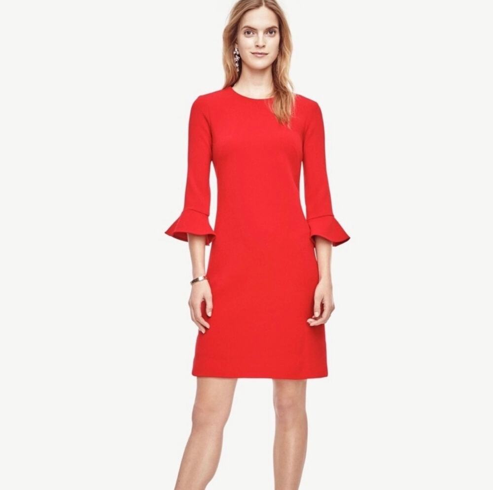 Ann Taylor are Bell Sleeve Sheath Dress Size 2